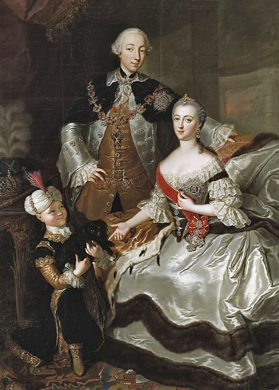 «Великий князь Петр Федорович и Великая княгиня Екатерина Алексеевна с пажом». 1756